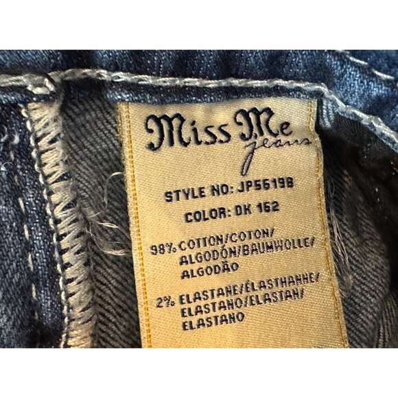 Miss Me Bootcut Womens Jeans Size 26 Embellished Pockets Medium Wash Denim Blue - Picture 6 of 8
